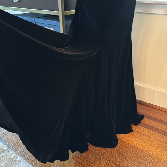 Severin black velvet gown vintage 90s - Picture 4 of 7